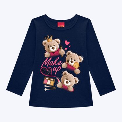 Imagem de Blusa Manga Longa Ursinho Infantil Menina Kyly 1000748