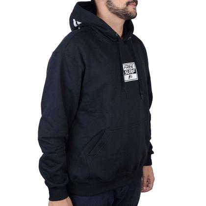 Imagem de Blusa Masculina Freesurf Moletom Big Plus Size Preto - 111005265