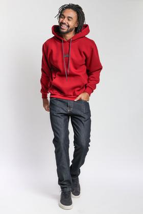 Moletom Masculino KRE Prime - Capuz Zíper Bolso Canguru Vermelho G
