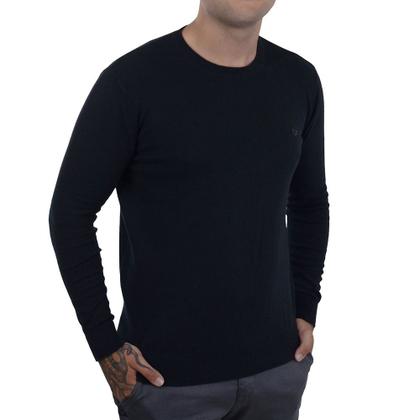 Imagem de Blusa Masculina Ogochi Sueter Tricot Slim Preta - 00551