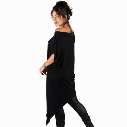 Imagem de Blusa Maxi Assimétrica Sob Leg Estilosa Moda Feminina