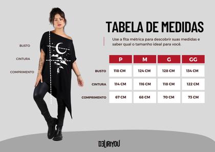 Imagem de Blusa Maxi Assimétrica Sob Leg Estilosa Moda Feminina