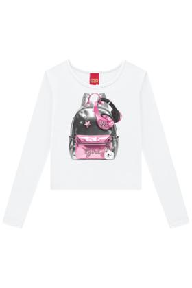 Imagem de Blusa Menina Manga Longa Estampa Mochila em Algodão Kyly