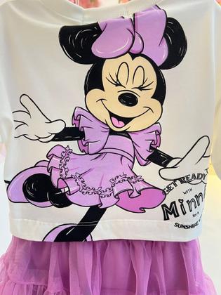 Imagem de Blusa Minnie Feliz Com Laço em Tule Animê