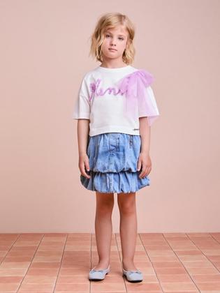 Imagem de Blusa Minnie Feliz Com Laço em Tule Animê