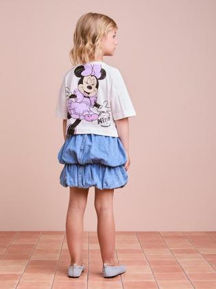 Imagem de Blusa Minnie Feliz Com Laço em Tule Animê