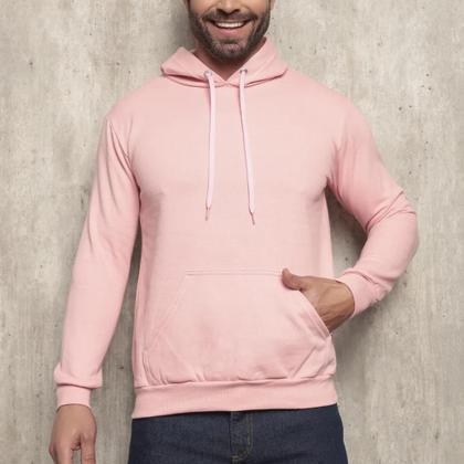 Imagem de Blusa Moletom Canguru Com Capuz Casaco de Frio Quente Flanelado Algodão Sem Estampa