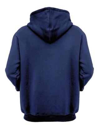 Imagem de Blusa Moletom Canguru Felpado Com Capuz - Azul Marinho