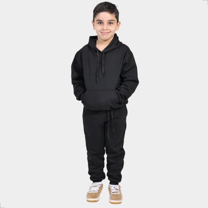 Imagem de Blusa Moletom Canguru Infantil Com Capuz Bolso Liso