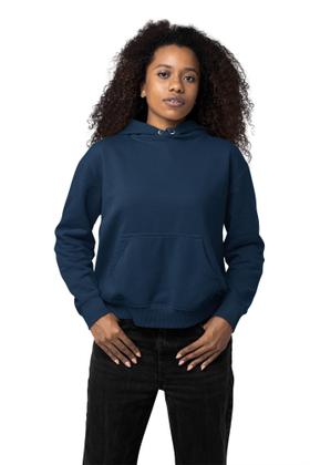 Imagem de Blusa moletom casaco de frio Masculino e Feminino Liso com Bolso e Capuz Moletom Linha Premium-M009