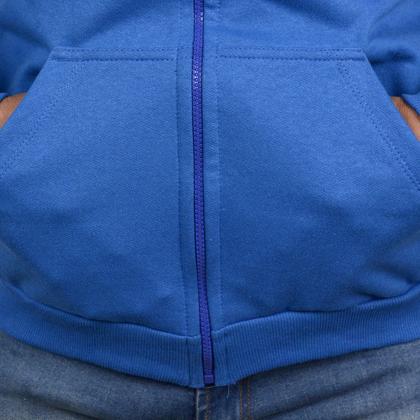 Imagem de Blusa Moletom Casaco Feminino Canguru Com Zíper