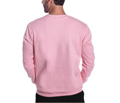 Imagem de Blusa Moletom Flanelado Unissex Gola Careca Sem Capuz Rosa