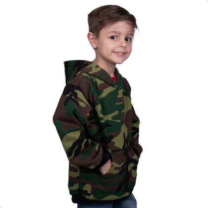 Imagem de Blusa Moletom Infantil Liso Premium Algodão Felpudo Várias Cores 