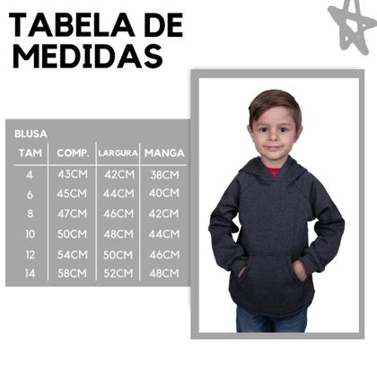 Imagem de Blusa Moletom Infantil Liso Premium Algodão Felpudo Várias Cores 