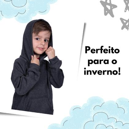 Imagem de Blusa Moletom Infantil Liso Premium Algodão Felpudo Várias Cores 