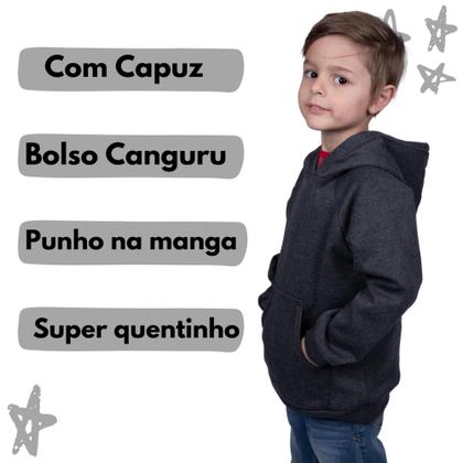 Imagem de Blusa Moletom Infantil Liso Premium Algodão Felpudo Várias Cores 