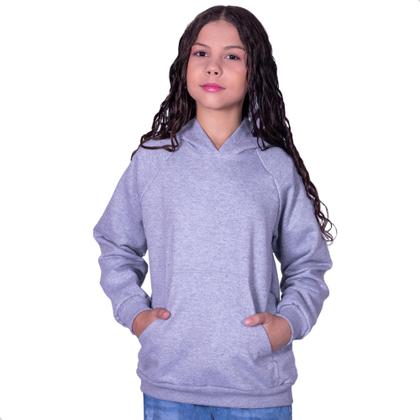 Imagem de Blusa Moletom Infantil Liso Premium Algodão Felpudo Várias Cores 