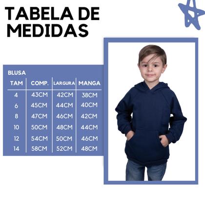 Imagem de Blusa Moletom Infantil Liso Premium Algodão Felpudo Várias Cores 
