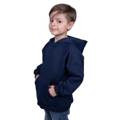 Imagem de Blusa Moletom Infantil Liso Premium Algodão Felpudo Várias Cores 