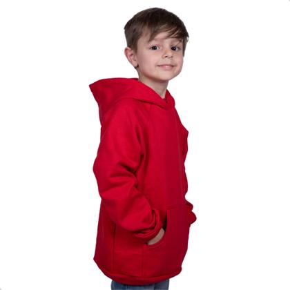 Imagem de Blusa Moletom Infantil Liso Premium Algodão Felpudo Várias Cores 
