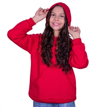 Imagem de Blusa Moletom Infantil Liso Premium Algodão Felpudo Várias Cores 