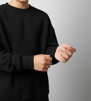 Imagem de Blusa Moletom Juvenil Flanelado Preto Punho Basico Infantil Menino Menina Uniforme Escolar frio Inverno Estilo Casual 10 A 16 Macio Algodão