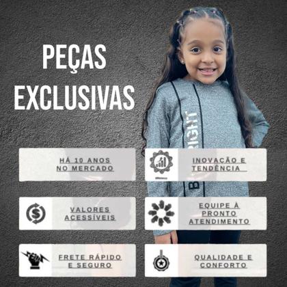 Imagem de Blusa Moletom Manga Longa Menina Fechada Sem Touca