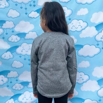 Imagem de Blusa Moletom Manga Longa Menina Fechada Sem Touca