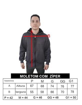 Imagem de Blusa Moletom Masculina Com Zíper Jaqueta Agasalho