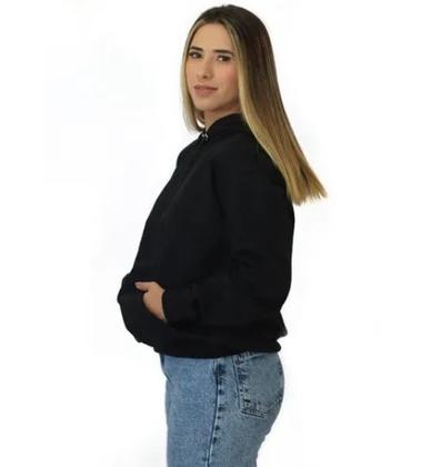 Imagem de Blusa Moletom  Masculino e Feminino casaco blusa de frio flanelado Canguru com bolso e capuz -M002