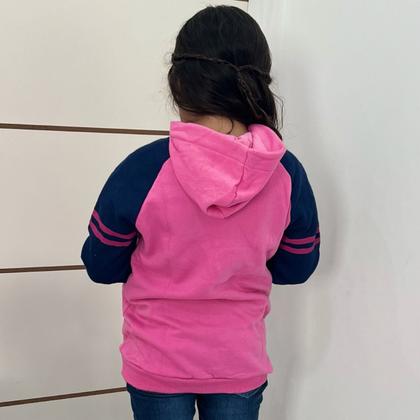 Imagem de Blusa Moletom Menina Fechada C/Touca Flanelada Com Punho