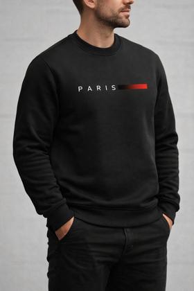 Imagem de Blusa Moletom Paris Gola Redonda Blusa De Frio Unissex Algodão Casaco Unisex