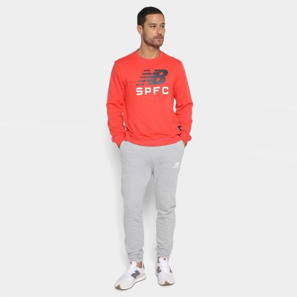 Blusa Moletom São Paulo New Balance Manga Longa Masculina Camisa