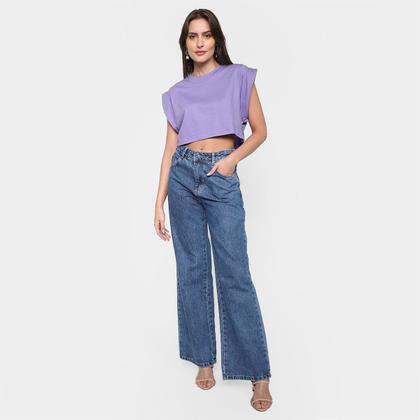 Imagem de Blusa Morena Rosa Cropped Cavada Muscle Tee Feminina