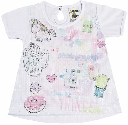 Imagem de Blusa mullet FESTA para bebê FRENTE EM LANTEJOULAS Molekada