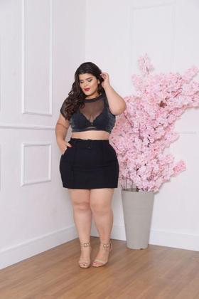 Imagem de Blusa Plus SIze Cropped Lurex Brilho ct1