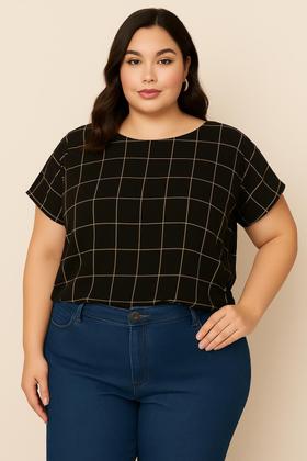 Imagem de Blusa Plus Size Elegante Social Moda Feminina Listrada 2544