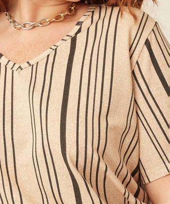 Imagem de Blusa Plus Size Feminina Listrada Marisa-59027