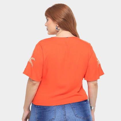 Imagem de Blusa Plus Size Lunender Nó Frontal Feminina