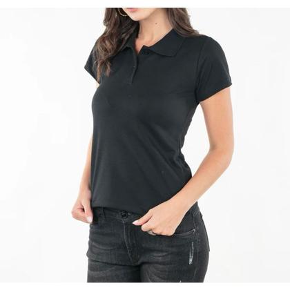 Imagem de Blusa polo básica algodão tendência feminina