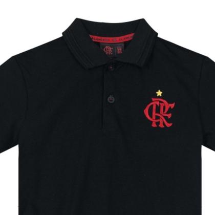 Imagem de Blusa Pólo Flamengo Menino Infantil Preto - Brandili