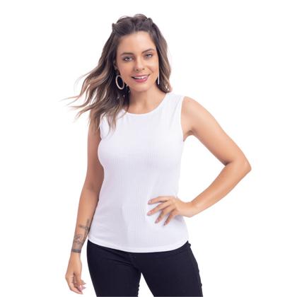 Imagem de Blusa Regata Alça Larga Várias Cores Lisa Ribana Casual