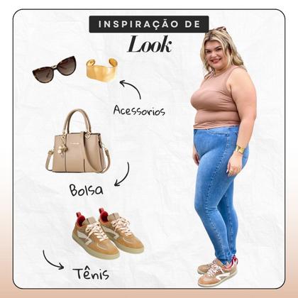 Imagem de Blusa Regata Baby Tee Canelada Midi Size Justinha Moda Feminina Primavera Verão Perfeita 25425A