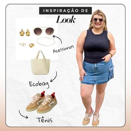 Imagem de Blusa Regata Baby Tee Canelada Midi Size Justinha Moda Feminina Primavera Verão Perfeita 25425A