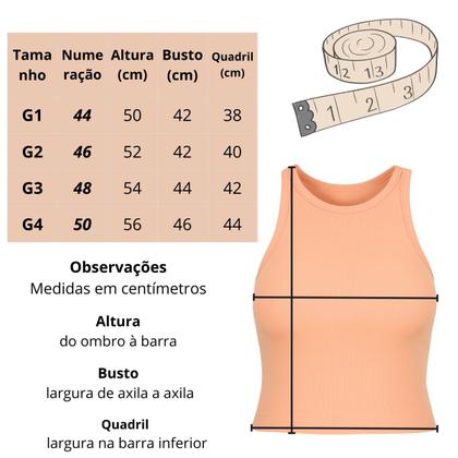 Imagem de Blusa Regata Baby Tee Canelada Midi Size Justinha Moda Feminina Primavera Verão Perfeita 25425A