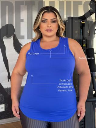 Imagem de Blusa Regata Esportiva Plus Size em Tecido Dry Fit Leve, Confortável e Perfeita para Treino e Casual