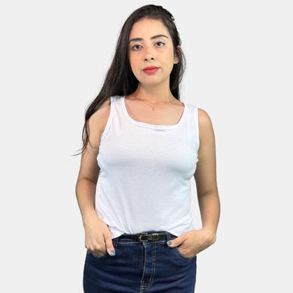 Imagem de Blusa Regata Feminina Algodao Babylook Básica Lisa Camiseta Feminina Basica