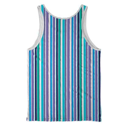 Imagem de Blusa Regata Masculina Estampa Full Listrado Tons Azuis W2