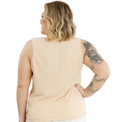 Imagem de Blusa Regata Ribana Fina Plus Size 3055A