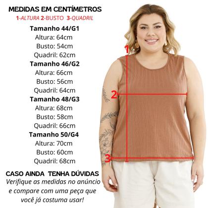 Imagem de Blusa Regata Ribana Fina Plus Size 3055A